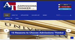 Desktop Screenshot of admissionsthinker.com