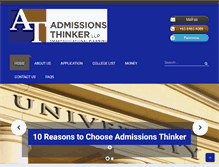 Tablet Screenshot of admissionsthinker.com
